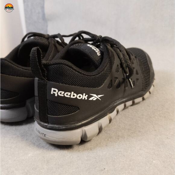 Reebok ASTM F2413-18 Sneaker Athletic Black Lace-Up Alloy Toe Unisex M 6 W 8 - Picture 10 of 14